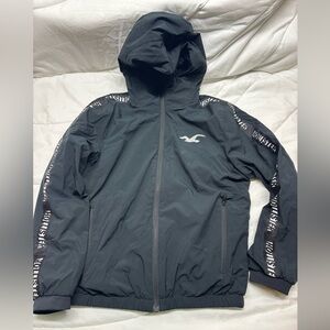 Hollister Sherpa-Lined Sport Jacket (Black & Black Stripe / XS